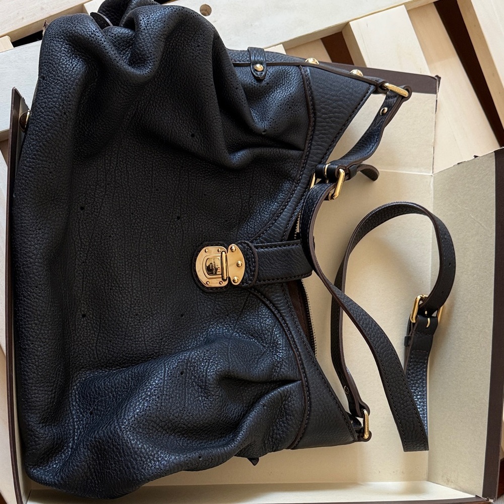 Louis Vuitton Black Leather Crossbody Bag